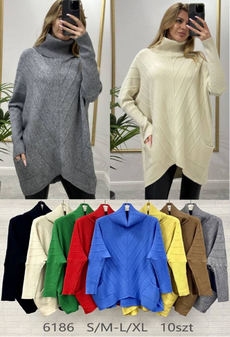 Swetry damskie Roz S/M-L/XL, Mix Kolor .Paczka 10 szt